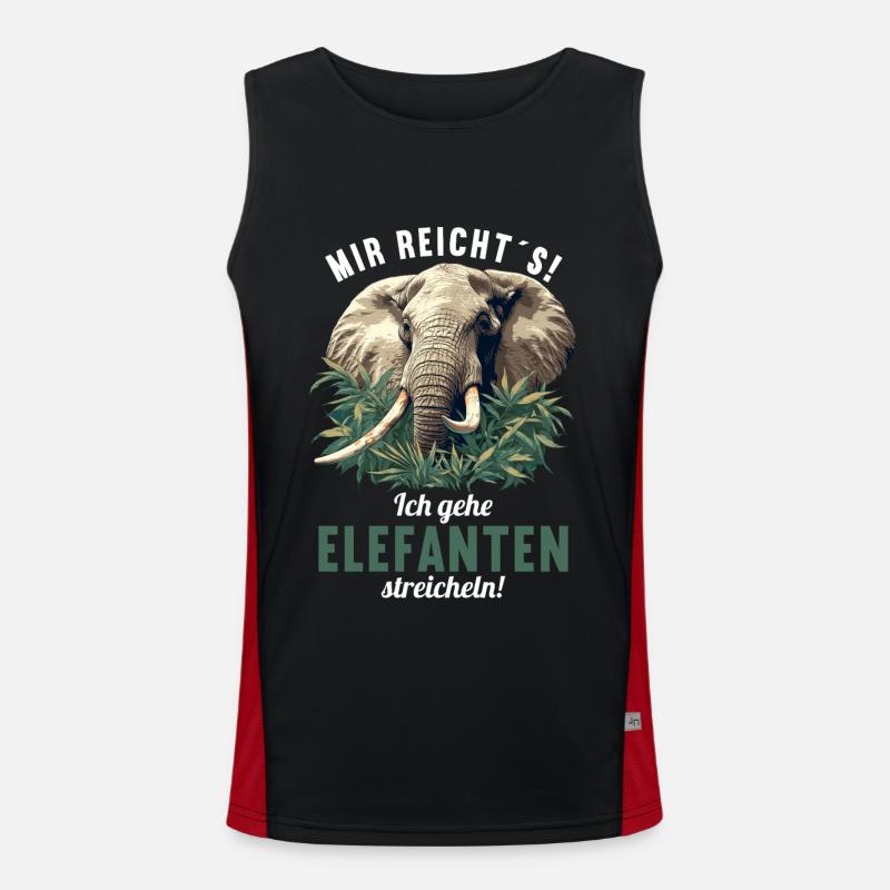Elephant Elephant - Men's Functional Contrast Tank Top  - black/red
