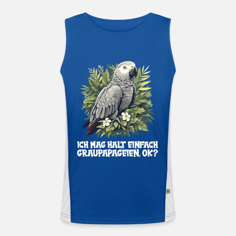 Graupapageien Graupapagei Funktionelles Kontrast-Tank Top für Männer 