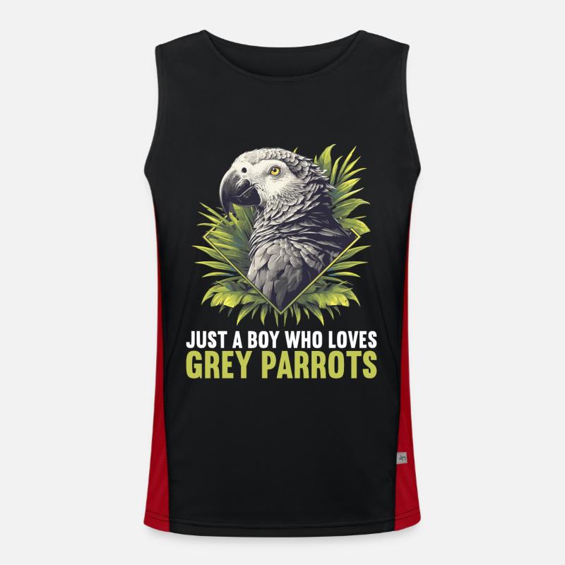 Graupapageien Graupapagei Funktionelles Kontrast-Tank Top für Männer 