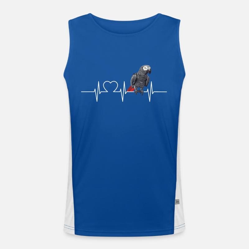 African grey parrots Men's Functional Contrast Tank Top 