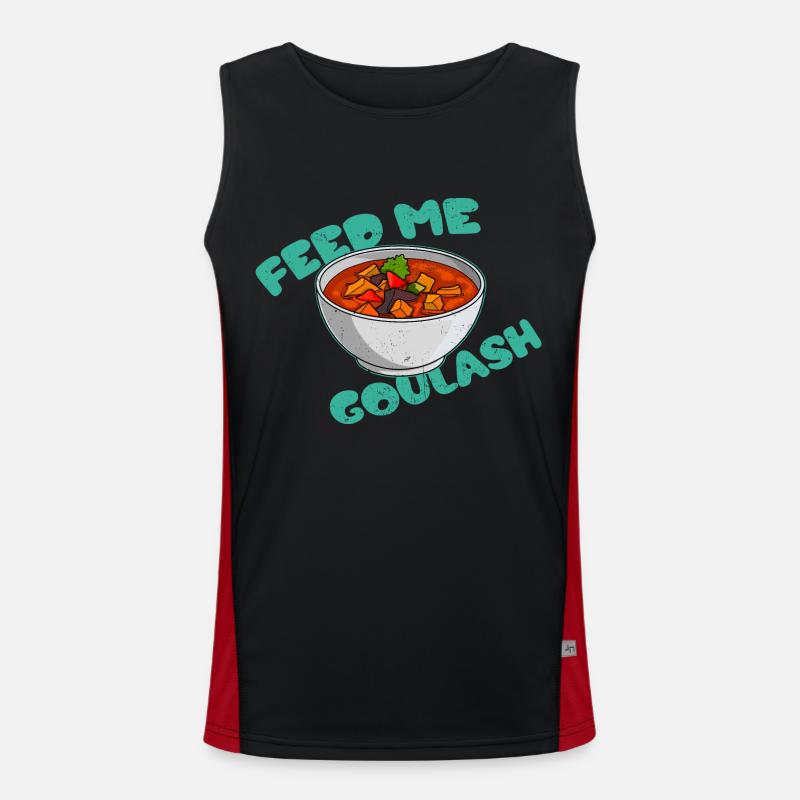 Gulasch Fleischgericht Suppe Ungarn National Funktionelles Kontrast-Tank Top für Männer 