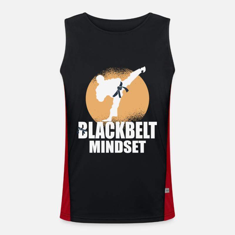 Black Belt Mindset Taekwondo Meistertechniken Funktionelles Kontrast-Tank Top für Männer 