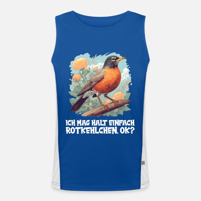 Robin Rotkehlchen Funktionelles Kontrast-Tank Top für Männer 