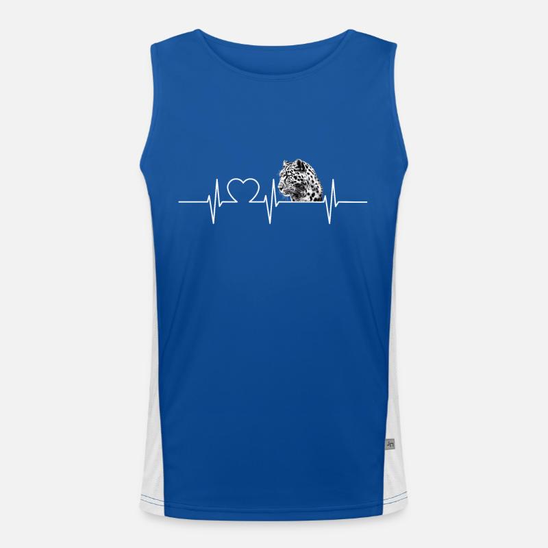 Leoparden Leopard Funktionelles Kontrast-Tank Top für Männer 
