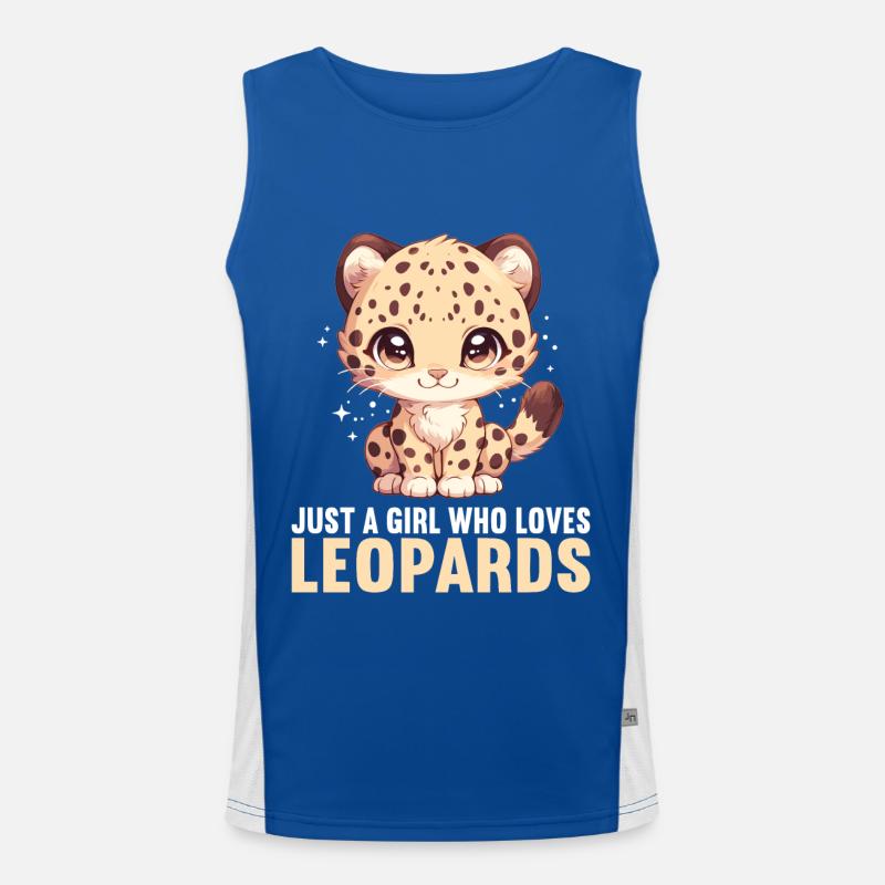 Leoparden Leopard Funktionelles Kontrast-Tank Top für Männer 