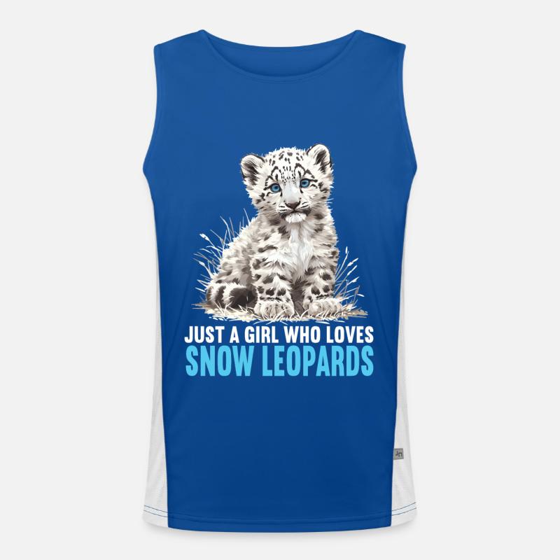 Snow Leopard Schneeleoparden Schneeleopard Funktionelles Kontrast-Tank Top für Männer 