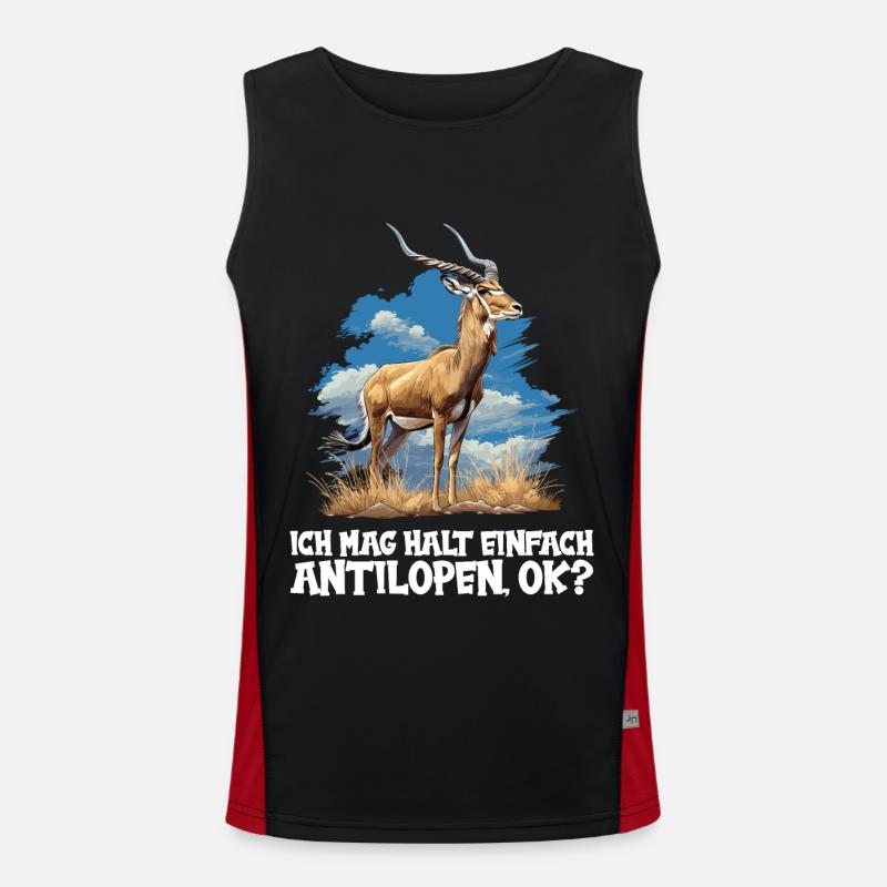 Antelope Antilopen Antilope - Men's Functional Contrast Tank Top  - black/red
