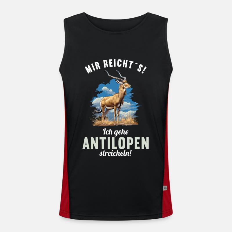Antelope Antilopen Antilope - Men's Functional Contrast Tank Top  - black/red