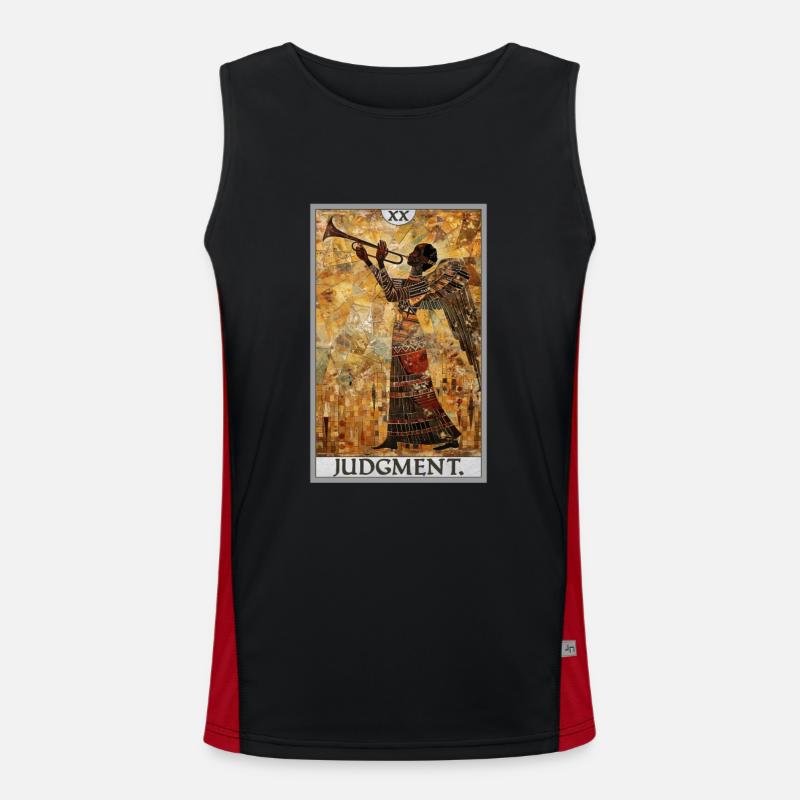 Tarotkarten Tarotkarte 20 Judgment Gericht Funktionelles Kontrast-Tank Top für Männer 
