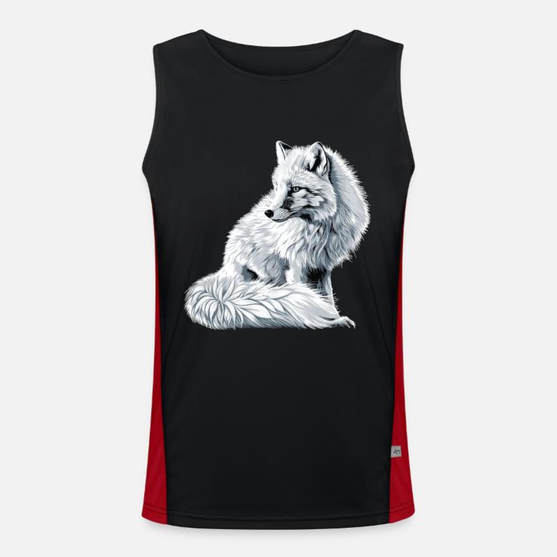 Arctic Fox Polarfüchse Polarfuchs Funktionelles Kontrast-Tank Top für Männer 
