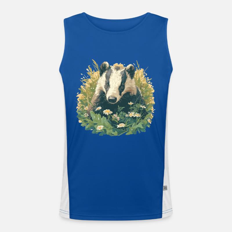 Badger Dachse Dachs Funktionelles Kontrast-Tank Top für Männer 