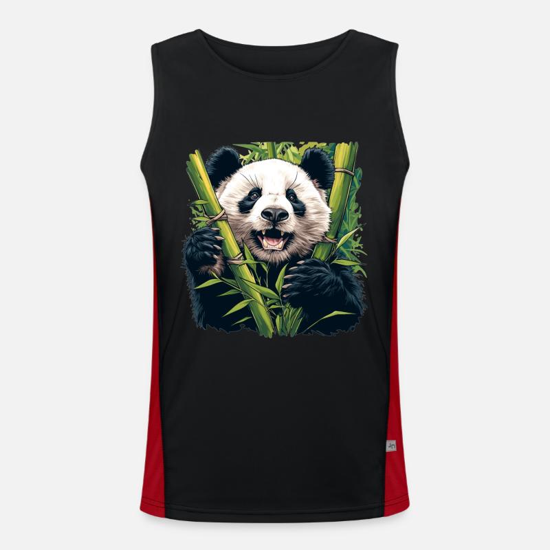 Panda géant Pandas Große Pandas Großer Panda Débardeur respirant contrasté Homme 