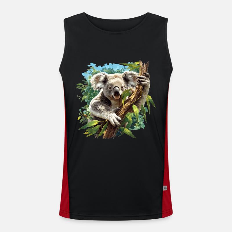 Koalas Koala - Men's Functional Contrast Tank Top  - black/red