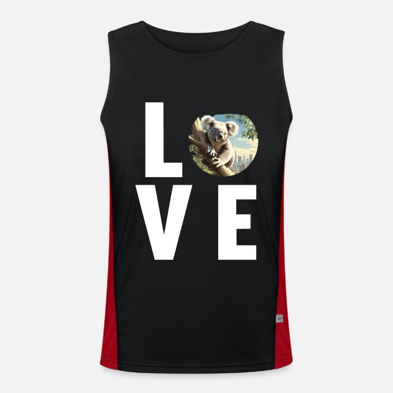Koalas Koala - Men's Functional Contrast Tank Top  - black/red