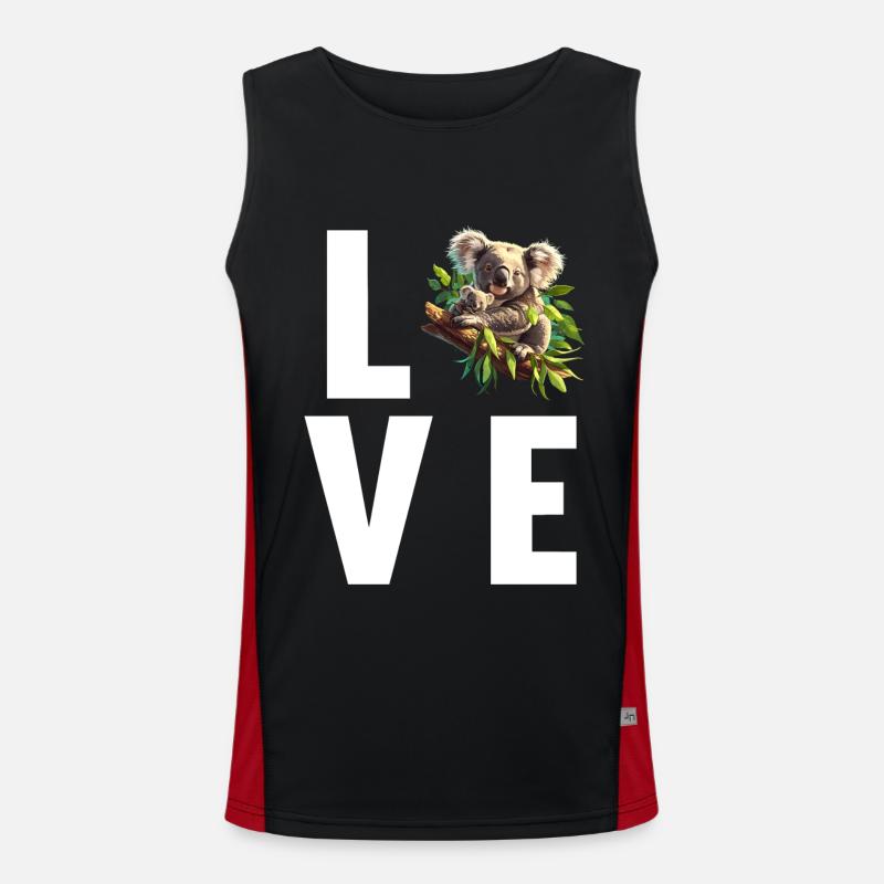 Koalas Koala - Men's Functional Contrast Tank Top  - black/red