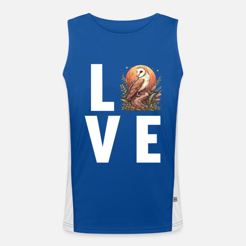 Barn Owl Schleiereulen Schleiereule Men's Functional Contrast Tank Top 
