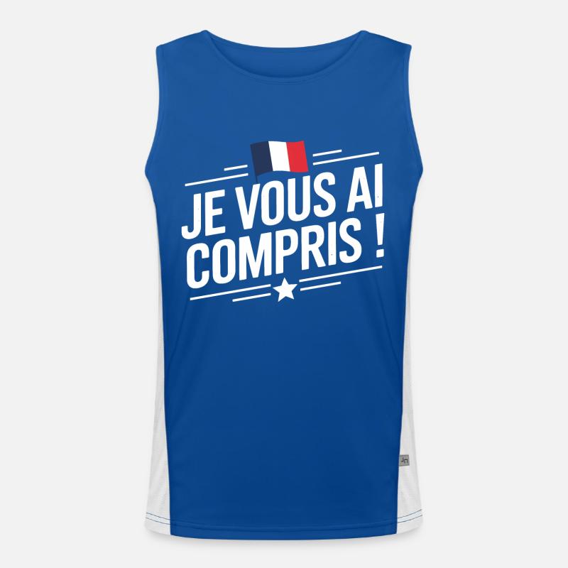 Je vous ai compris Débardeur respirant contrasté Homme 