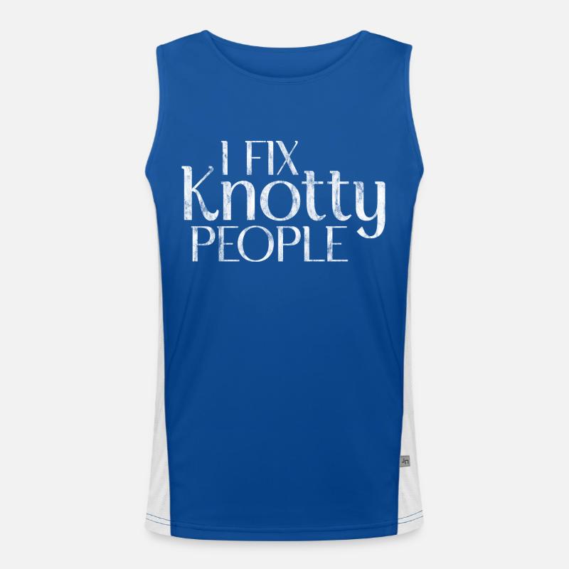 I Fix Knotty People 3 Funktionelles Kontrast-Tank Top für Männer 