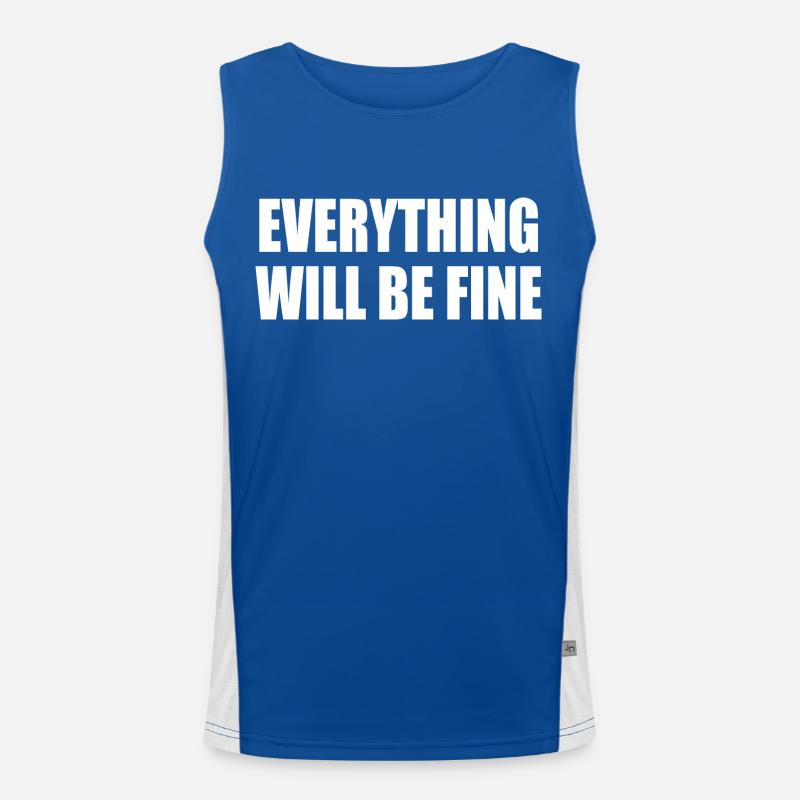 everything will be fine Funktionelles Kontrast-Tank Top für Männer 