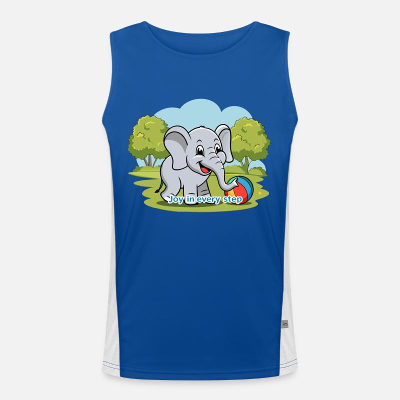 LES ÉLÉPHANTS, LA JOIE À CHAQUE PAS Débardeur respirant contrasté Homme 