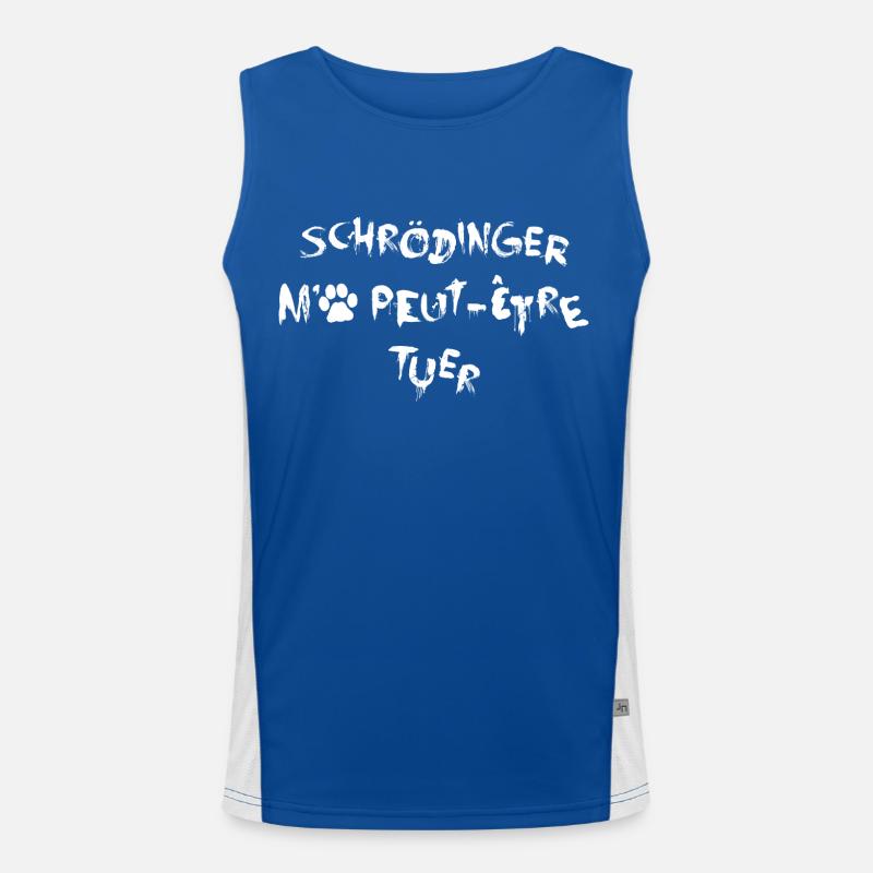 Schrödinger Killed Me - Weiß Funktionelles Kontrast-Tank Top für Männer 