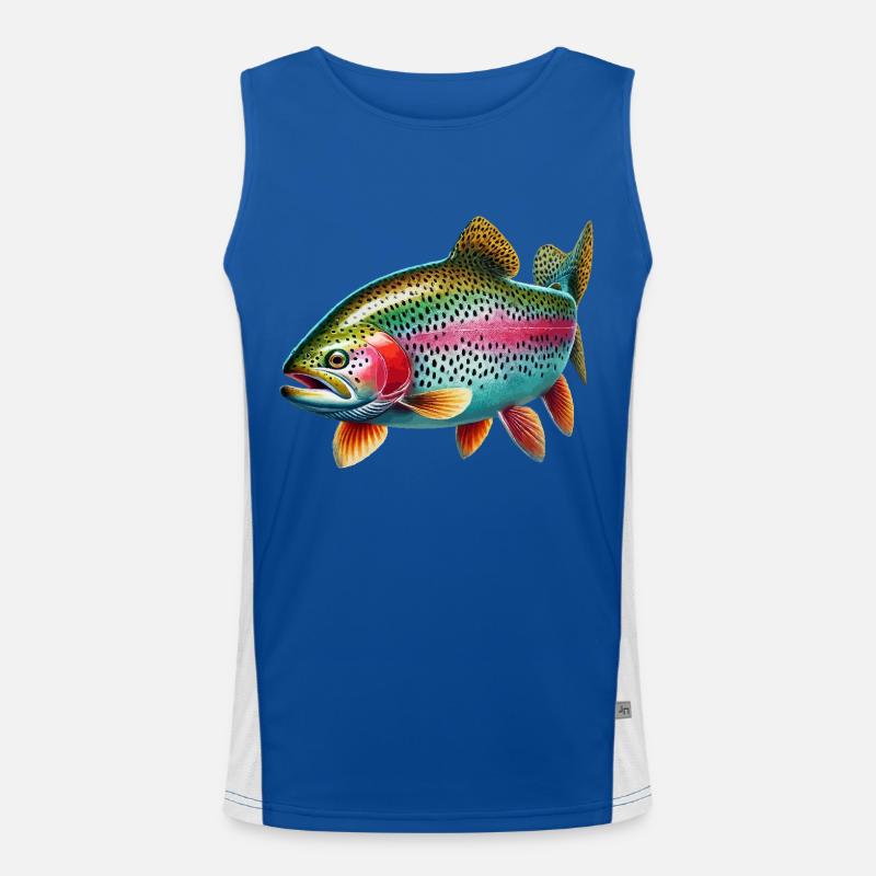 Regenbogenforelle Funktionelles Kontrast-Tank Top für Männer 