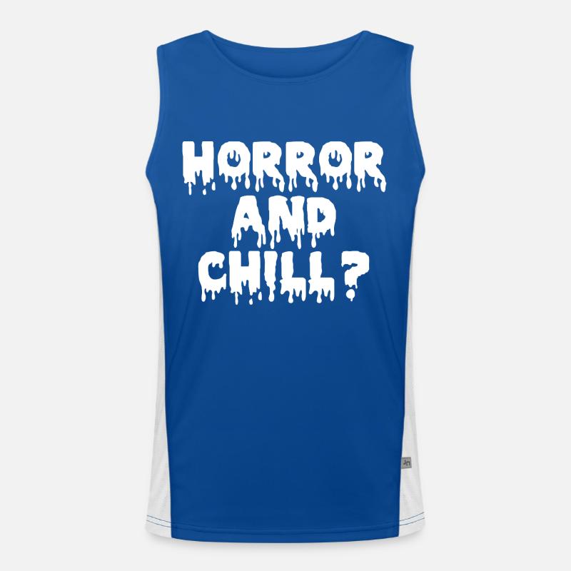 Horror and Chill Funktionelles Kontrast-Tank Top für Männer 