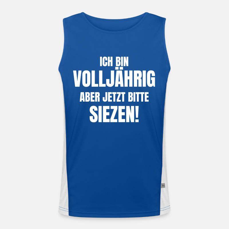 Ich bin volljährig. Aber jetzt bitte Siezen! Funktionelles Kontrast-Tank Top für Männer 