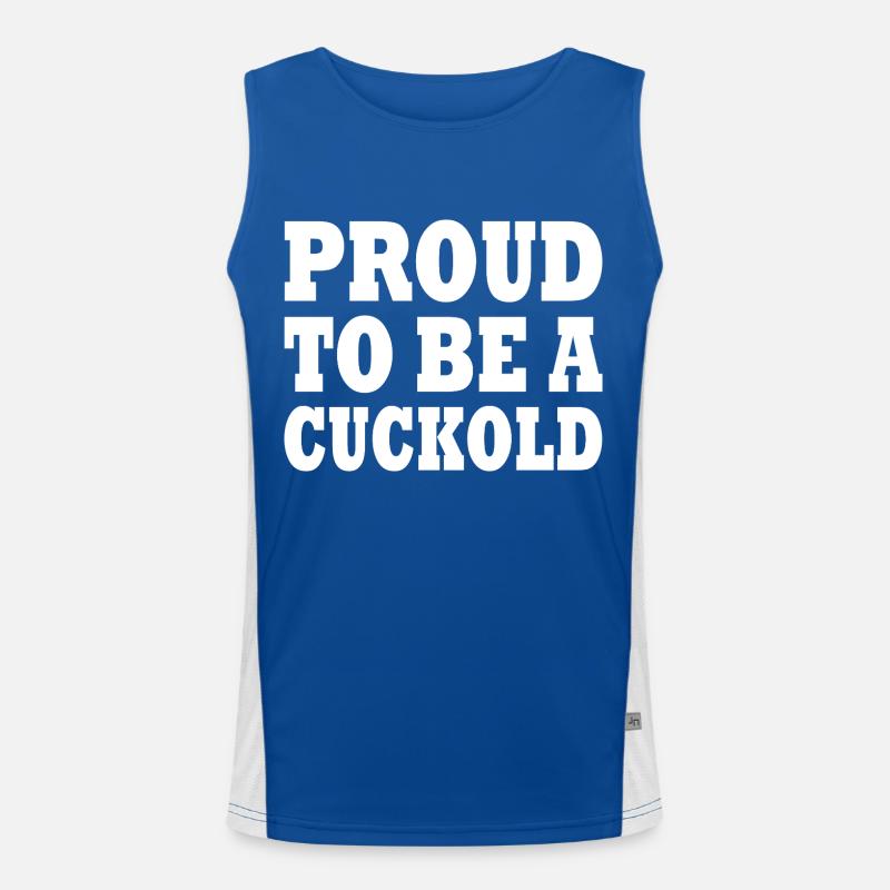 proud to be a cuckold Men's Functional Contrast Tank Top 
