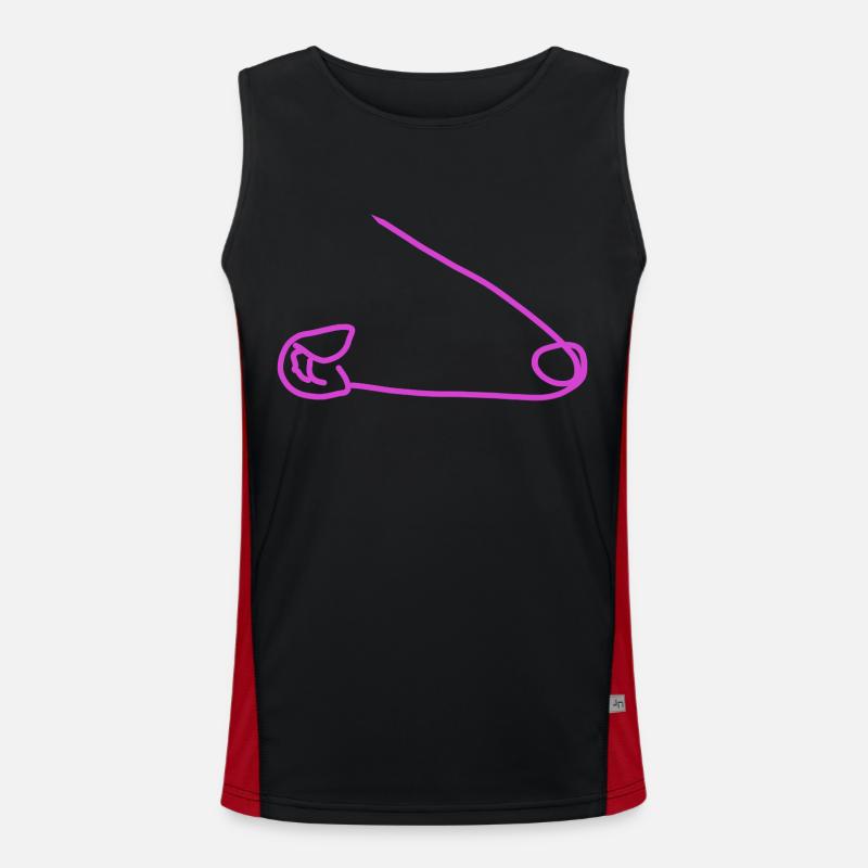 Safety pin Men's Functional Contrast Tank Top 