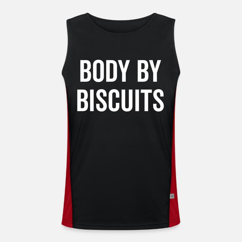 Body by Biscuits - Men's Functional Contrast Tank Top  - black/red