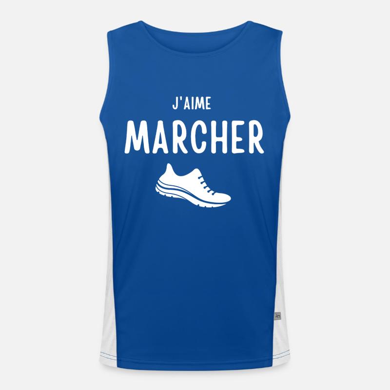 J'aime marcher Débardeur respirant contrasté Homme 