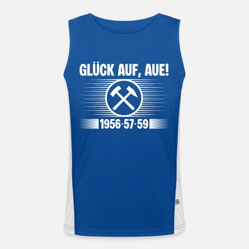 Glück auf Funktionelles Kontrast-Tank Top für Männer 