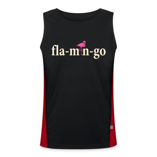 flamingo Shirt White Text - Functionele contrasterende tanktop voor mannen 