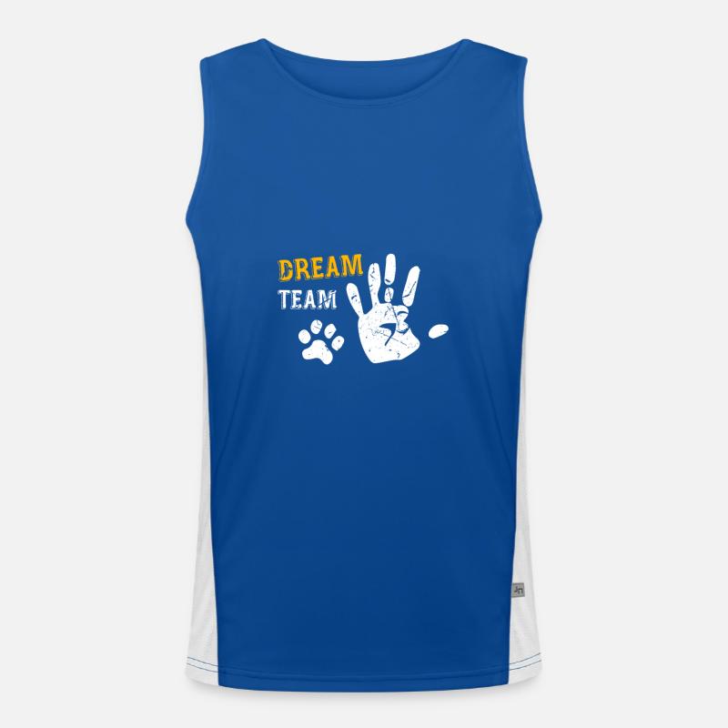 Hund Funktionelles Kontrast-Tank Top für Männer 