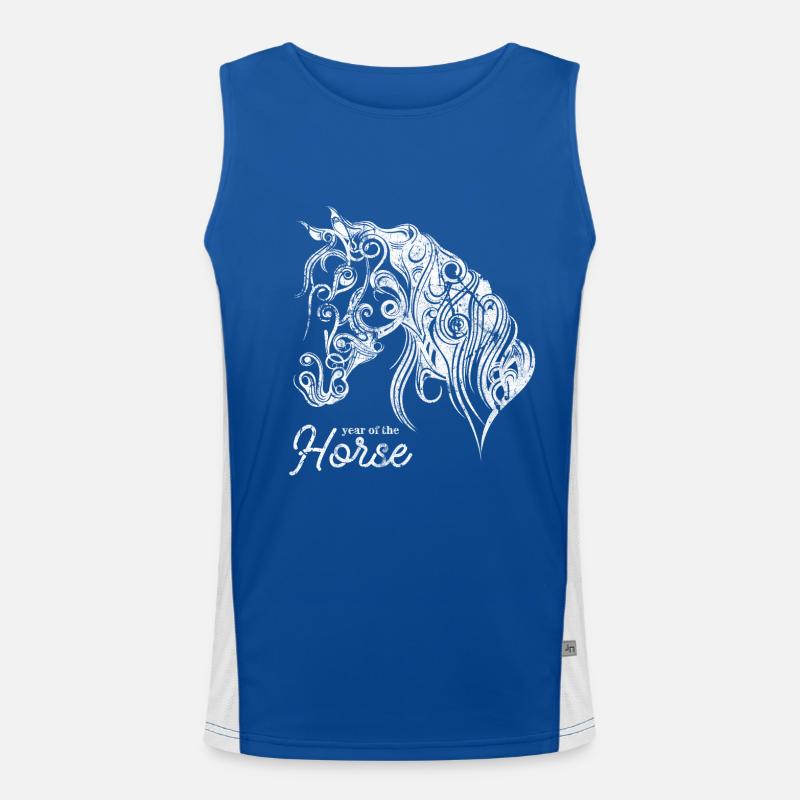 Pferd Funktionelles Kontrast-Tank Top für Männer 