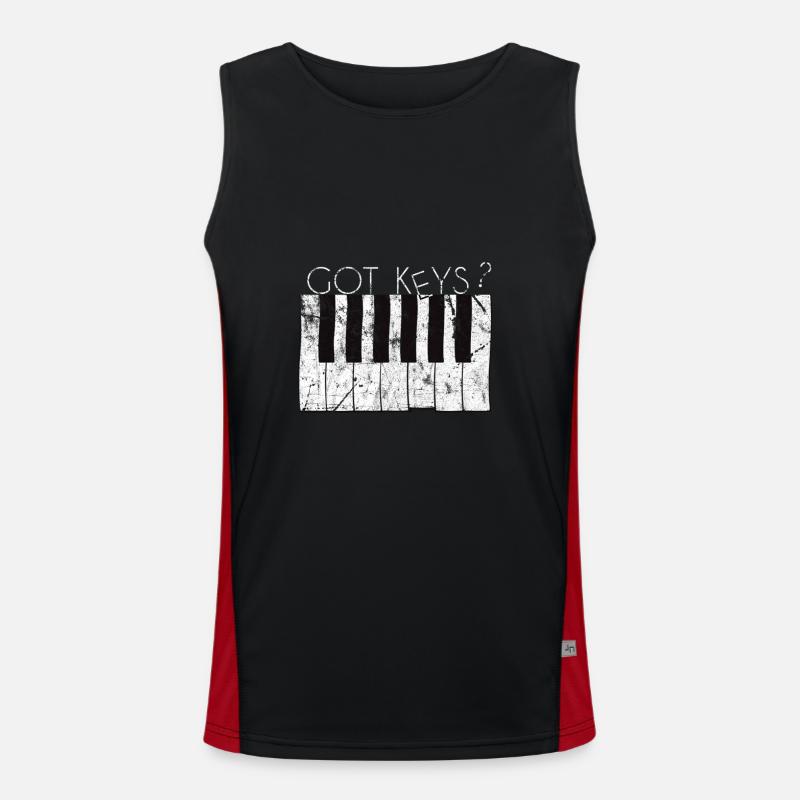 Musik Musiker Kopfhörer Geschenkidee Funktionelles Kontrast-Tank Top für Männer 