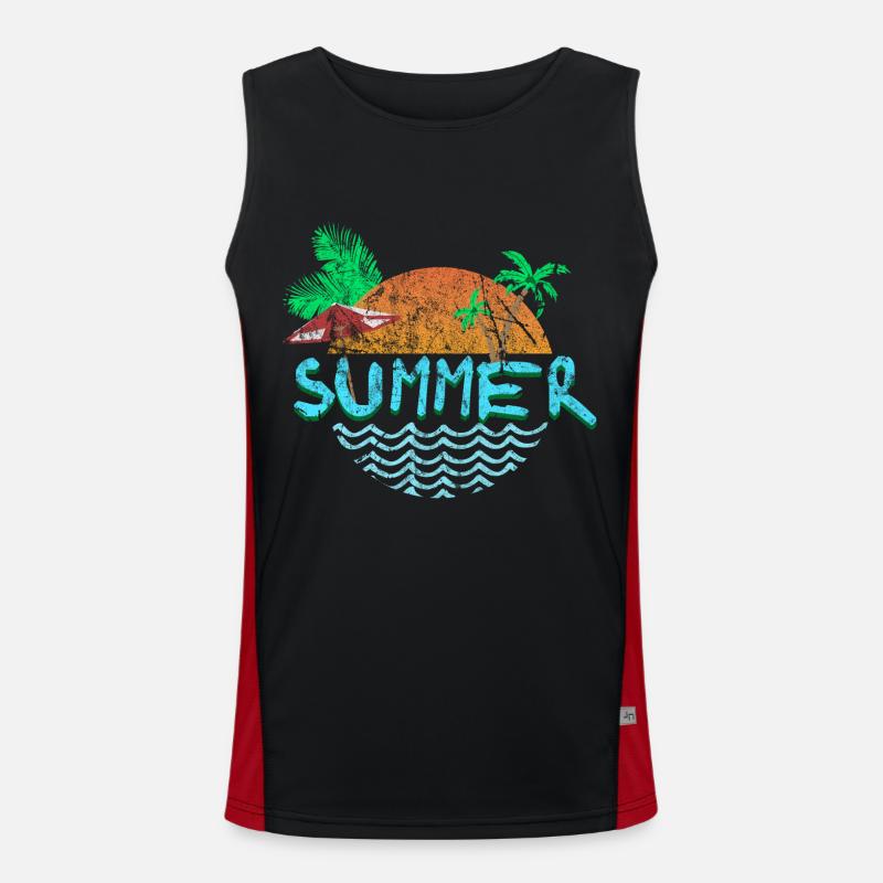 Beach Men's Functional Contrast Tank Top 