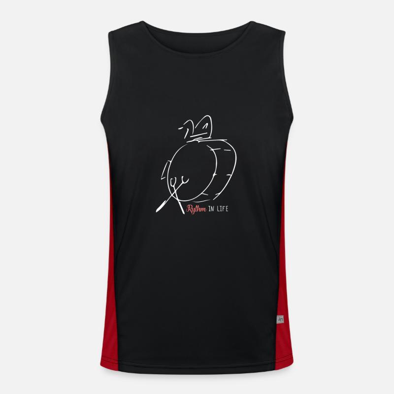 Musik Musiker Kopfhörer Geschenkidee Funktionelles Kontrast-Tank Top für Männer 