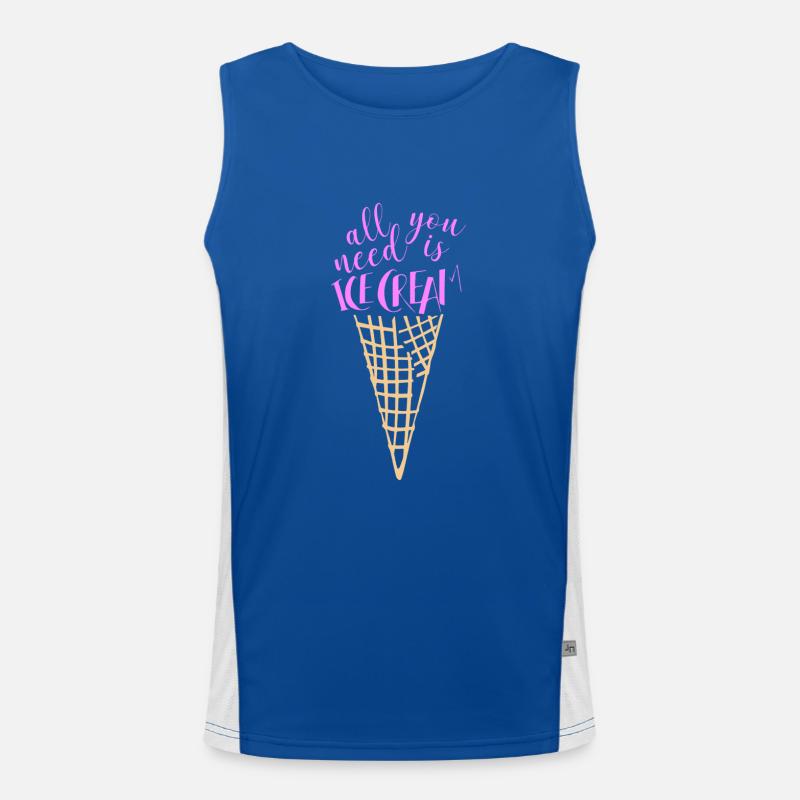 Eis Eiscreme Sommer Geschenkidee Funktionelles Kontrast-Tank Top für Männer 