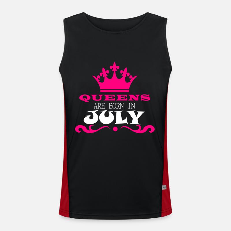 birthday - Men's Functional Contrast Tank Top  - black/red