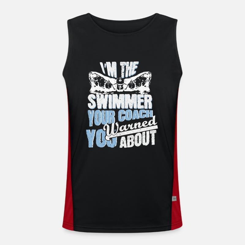 Trainer Schwimmen Geschenk Funktionelles Kontrast-Tank Top für Männer 