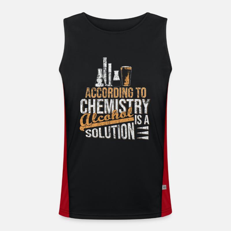 Cadeau de chimie alcool Débardeur respirant contrasté Homme 