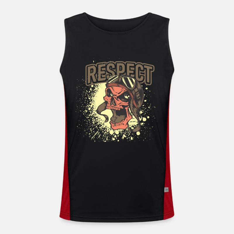 Totenkopf Funktionelles Kontrast-Tank Top für Männer 
