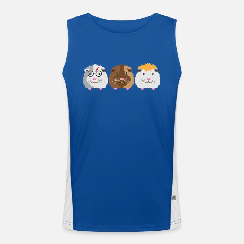 Trois petits cochons d'Inde mignons Débardeur respirant contrasté Homme 