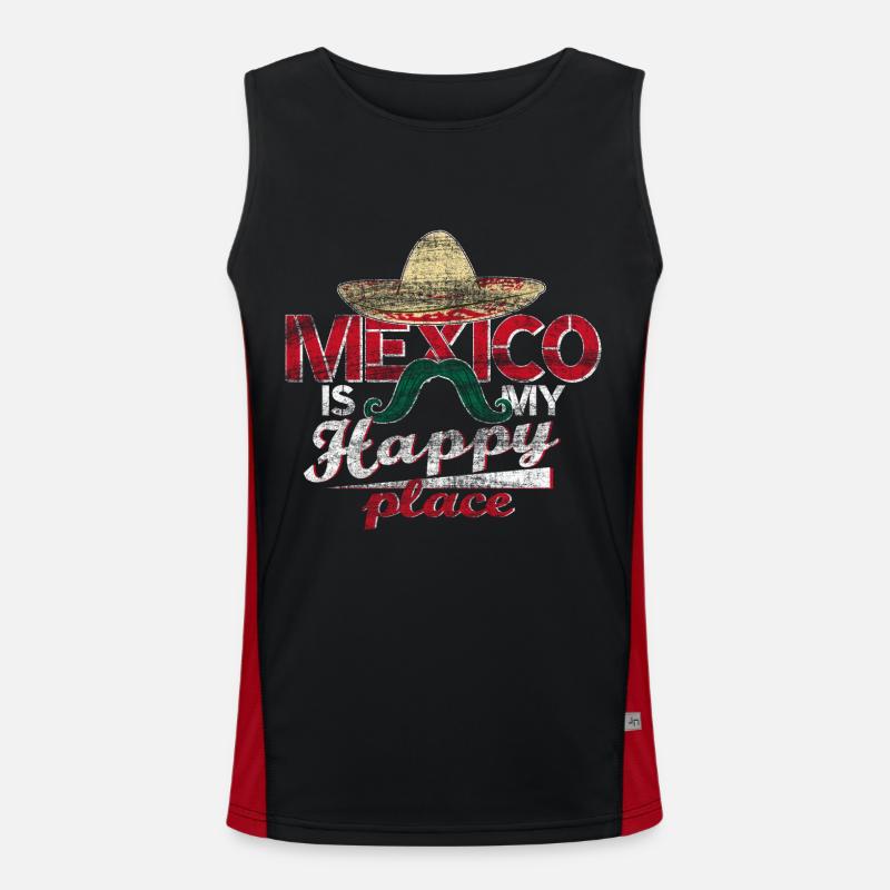 Mexiko Geschenkidee Funktionelles Kontrast-Tank Top für Männer 