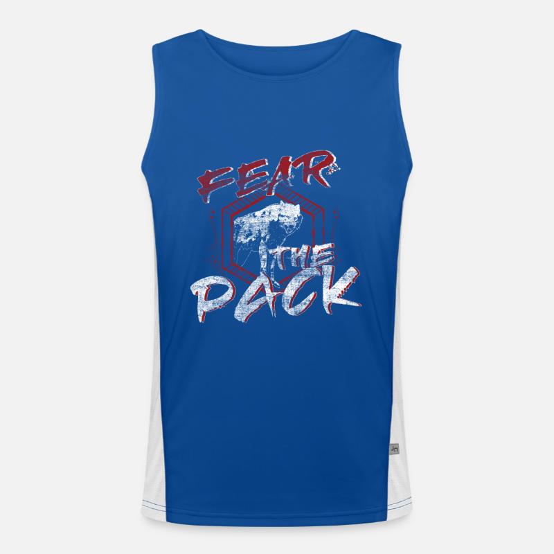 Wolf Wolfsrudel Funktionelles Kontrast-Tank Top für Männer 