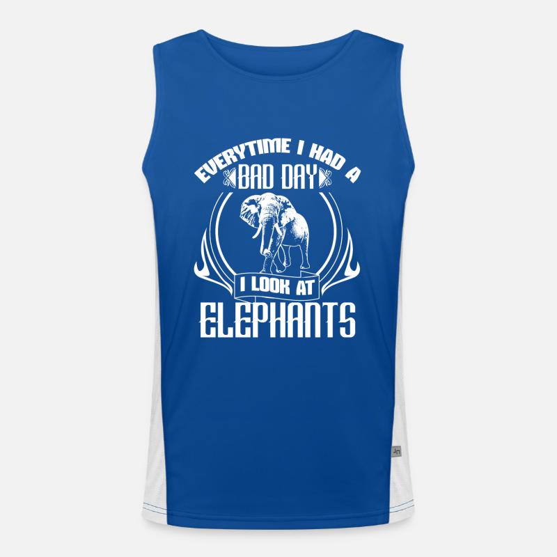 Elefant Savanne Tier Geschenkidee Funktionelles Kontrast-Tank Top für Männer 