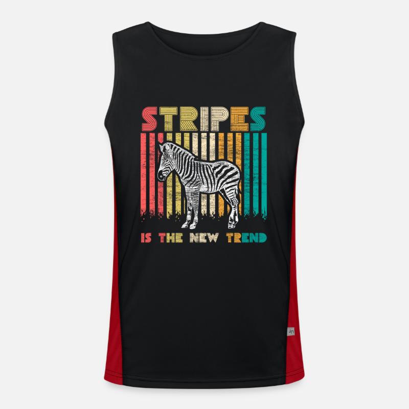 Zebra Afrika Tier Geschenkidee Funktionelles Kontrast-Tank Top für Männer 