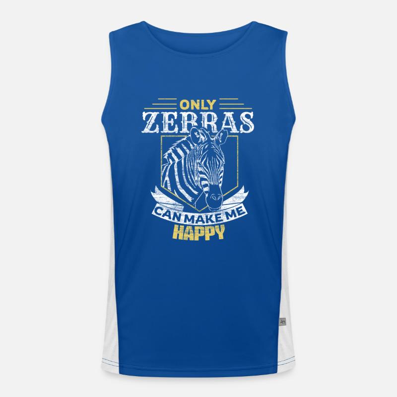 Zebra Steppe Tier Funktionelles Kontrast-Tank Top für Männer 
